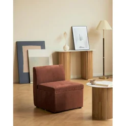 3S. x Home Canapé modulable VARDE design scandinave raffiné en velours avec mousse Clearance