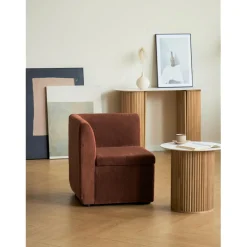 3S. x Home Canapé modulable VARDE design scandinave velours côtelé avec mousse de densité supérie Best