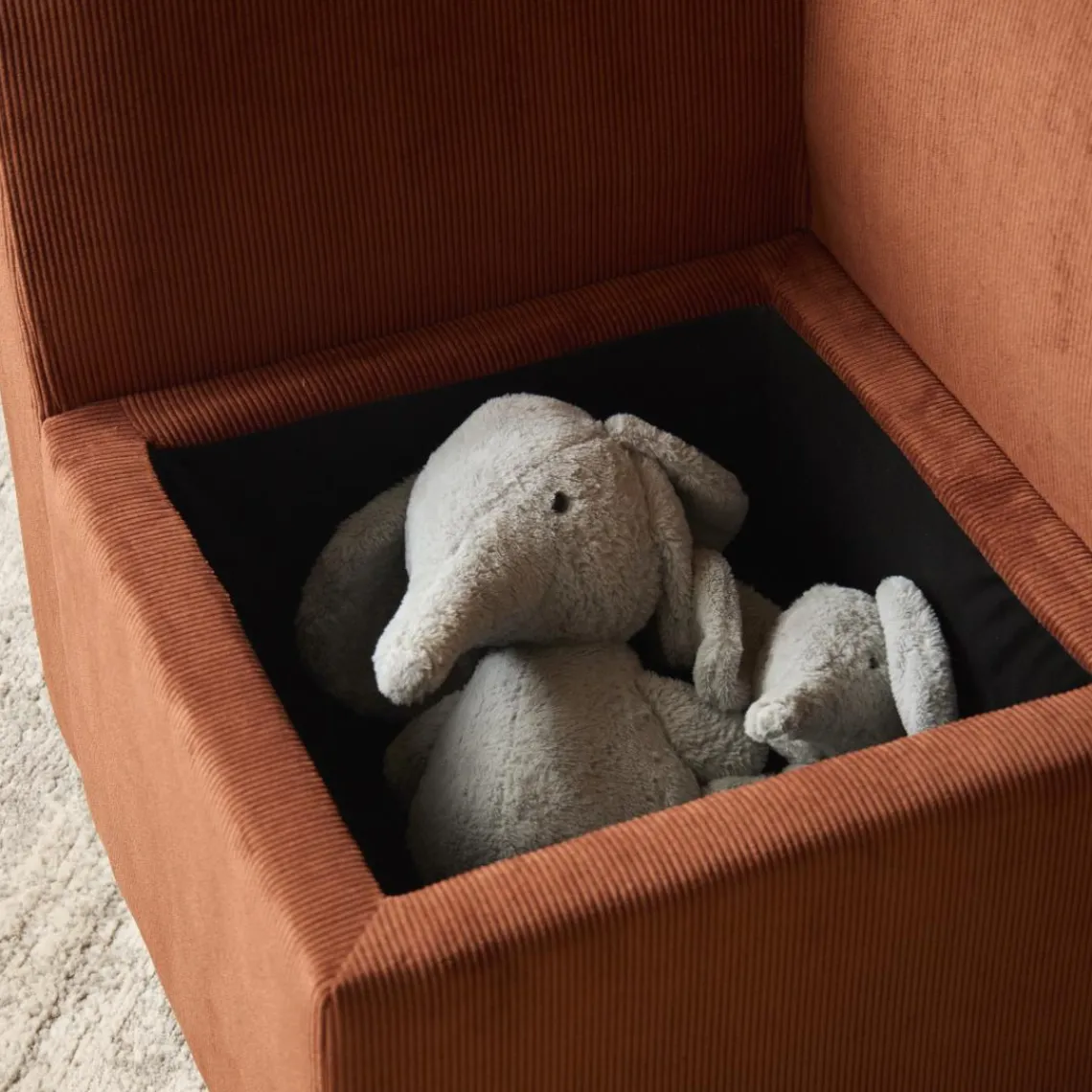 3S. x Home Canapé modulable VARDE design scandinave velours côtelé avec mousse de densité supérie Best