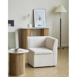 3S. x Home Canapé modulable VARDE design scandinave en velours côtelé avec mousse de densité supérie Sale