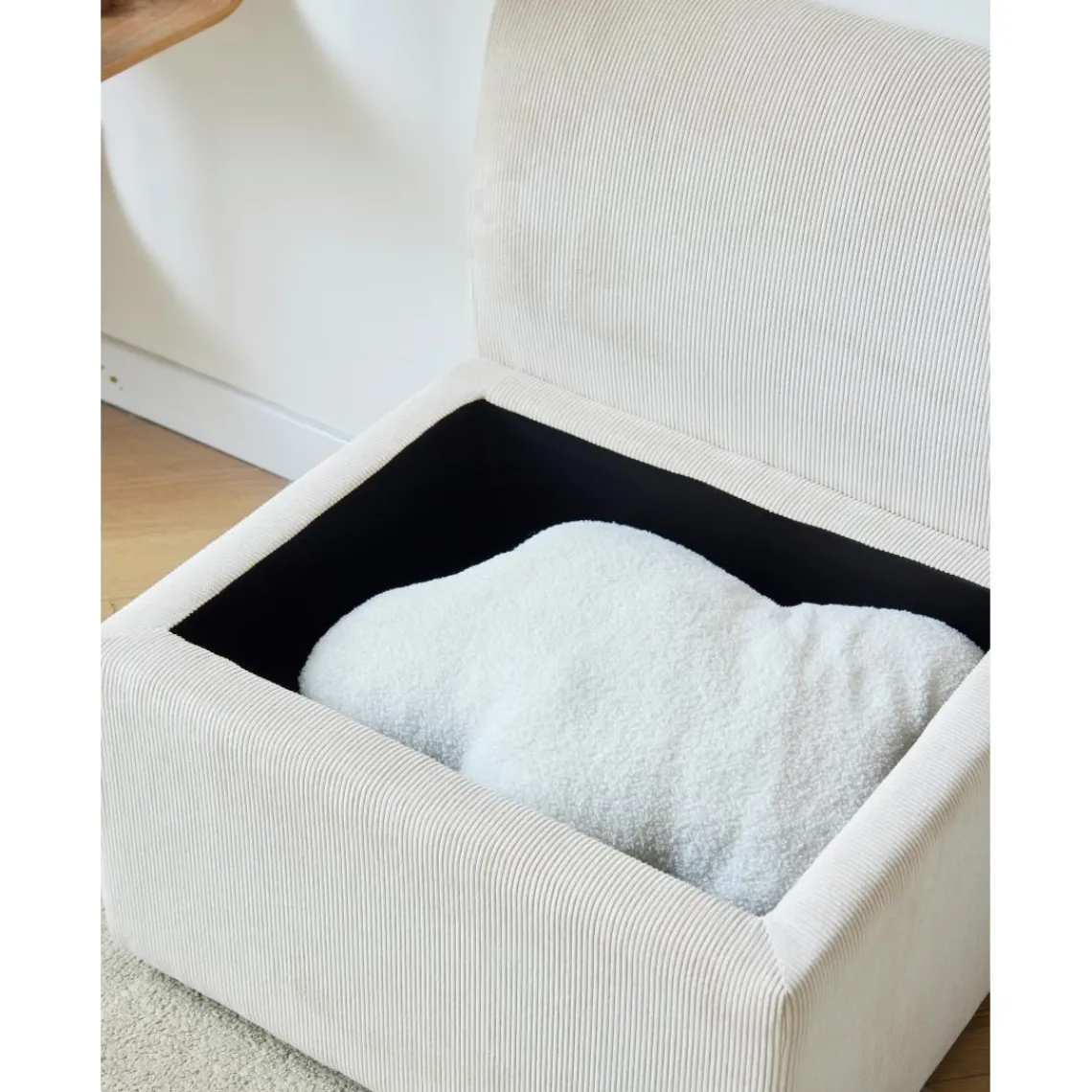 3S. x Home Canapé modulable VARDE design scandinave en velours côtelé avec mousse de densité supérie Sale