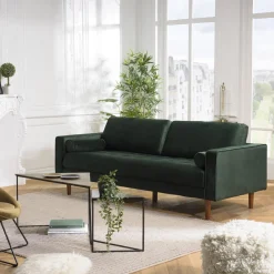 Macabane Canapé NOE 3 Places MADRID Vert Bouteille Best