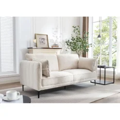 3S. x Home Canape 3 places en Metal blanc Outlet