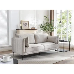 3S. x Home Canape 3 places en Metal gris