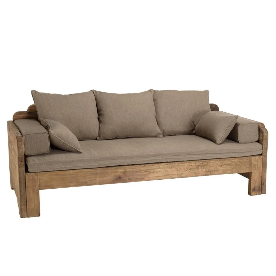 Macabane Canapé-lit bois Pin recyclé avec coussins Clearance