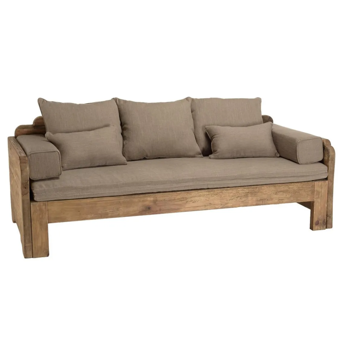 Macabane Canapé-lit bois Pin recyclé avec coussins Clearance