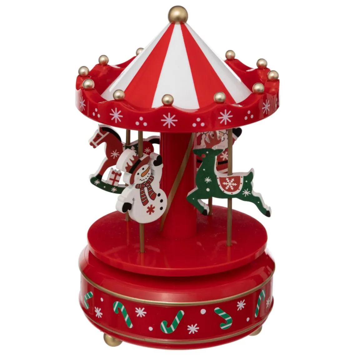3S. x Home Carrousel musical père noël et bonhomme de neige Discount