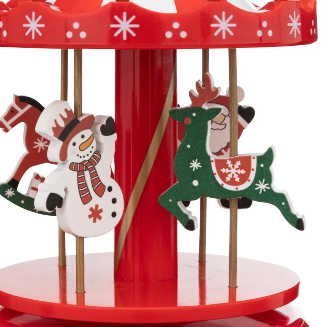 3S. x Home Carrousel musical père noël et bonhomme de neige Discount