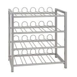 3S. x Home Casier à bouteilles 4 niveaux en acier New