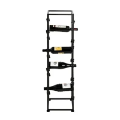 3S. x Home Casier à bouteilles laqué Noir en Métal New