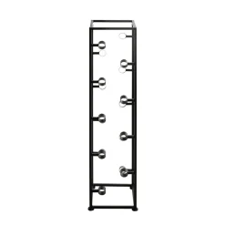 3S. x Home Casier à bouteilles laqué Noir en Métal New