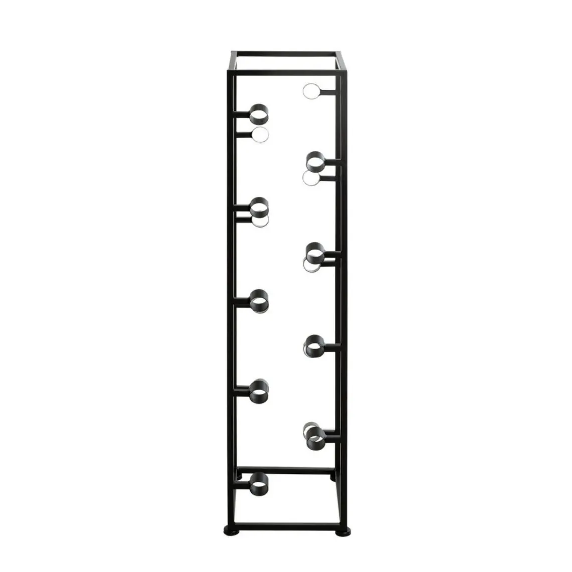 3S. x Home Casier à bouteilles laqué Noir en Métal New