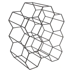 3S. x Home Casier a bouteilles filaire noir nid d'abeille DAKOTA