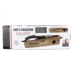 3S. x Home Cave a saucisson et couteau GEORGE