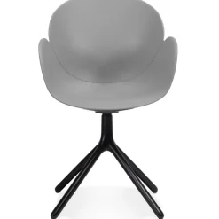 ALTEREGO Chaise avec accoudoirs 'APODIS' grise en matière plastique New