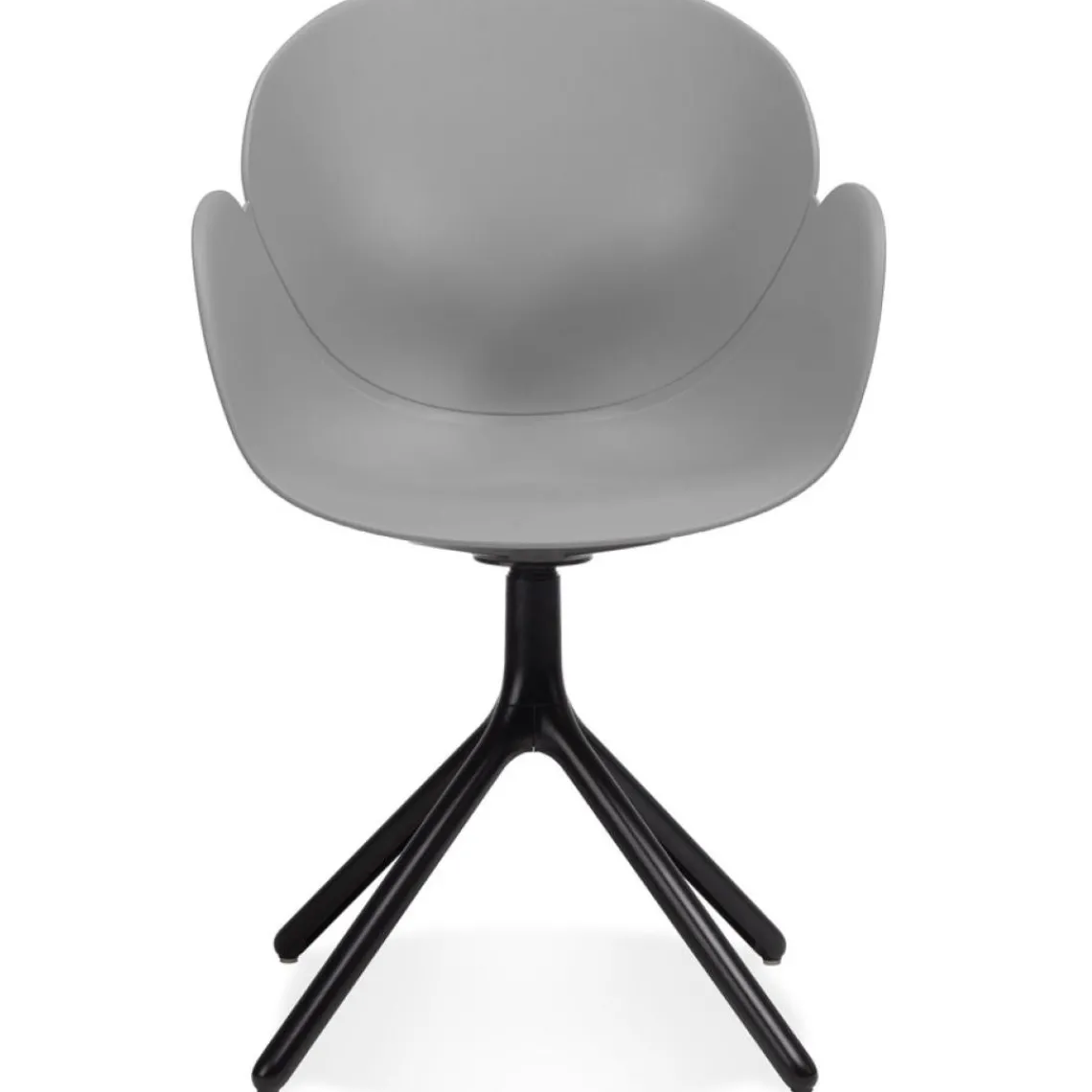 ALTEREGO Chaise avec accoudoirs 'APODIS' grise en matière plastique New