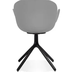 ALTEREGO Chaise avec accoudoirs 'APODIS' grise en matière plastique New