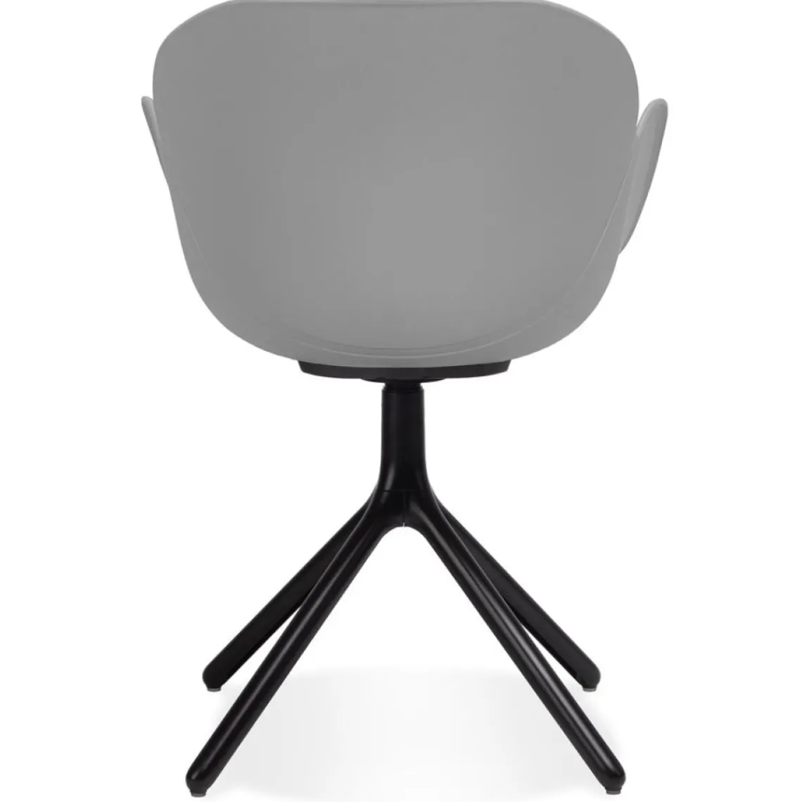 ALTEREGO Chaise avec accoudoirs 'APODIS' grise en matière plastique New