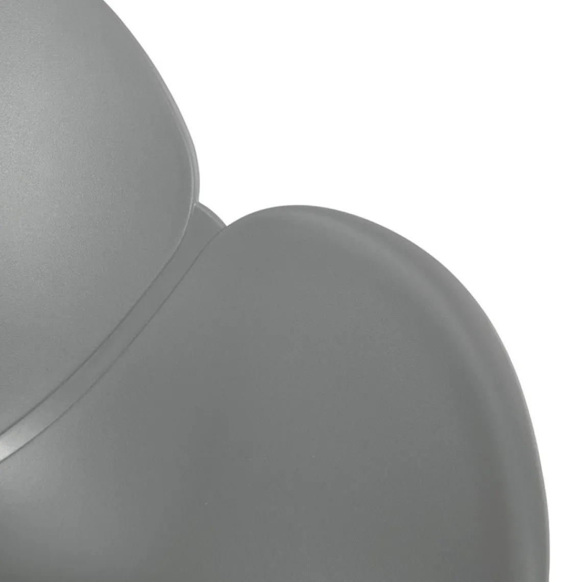 ALTEREGO Chaise avec accoudoirs 'APODIS' grise en matière plastique New