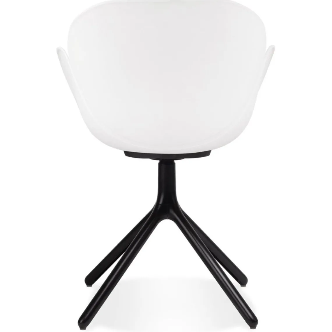 ALTEREGO Chaise avec accoudoirs 'APODIS' blanche en matière plastique