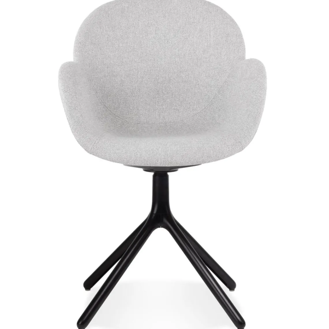 ALTEREGO Chaise avec accoudoirs 'LIBRA' en tissu gris clair et métal noir Sale