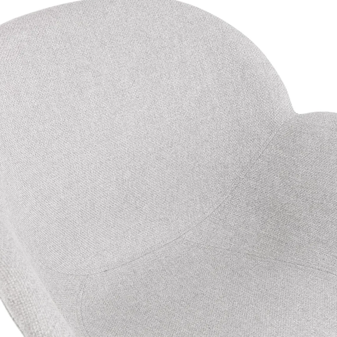 ALTEREGO Chaise avec accoudoirs 'LIBRA' en tissu gris clair et métal noir Sale