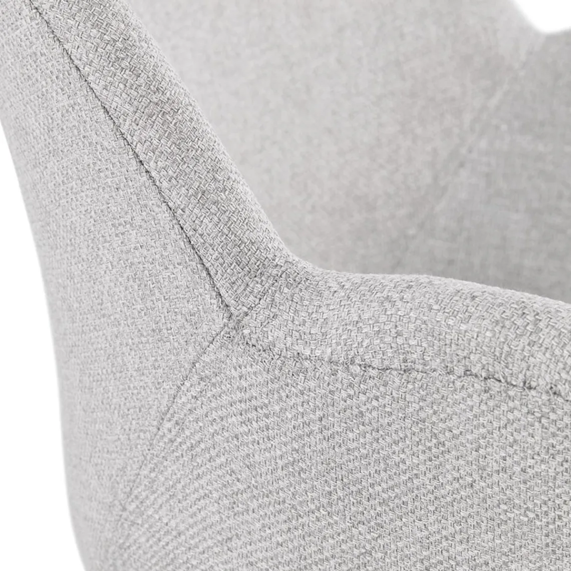 ALTEREGO Chaise avec accoudoirs 'LIBRA' en tissu gris clair et métal noir Sale