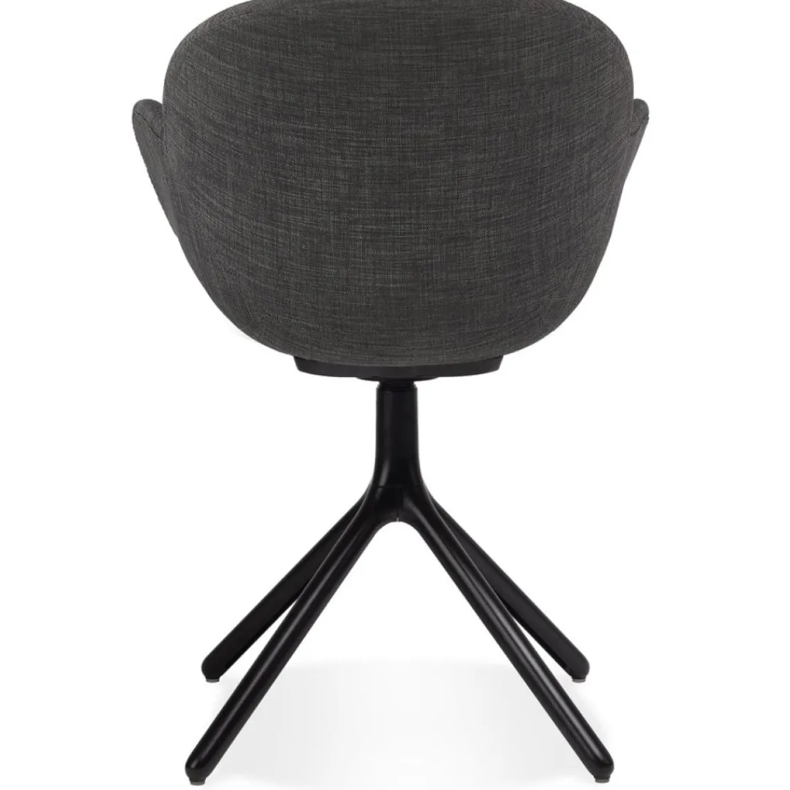 ALTEREGO Chaise avec accoudoirs 'LIBRA' en tissu gris foncé et métal noir Sale