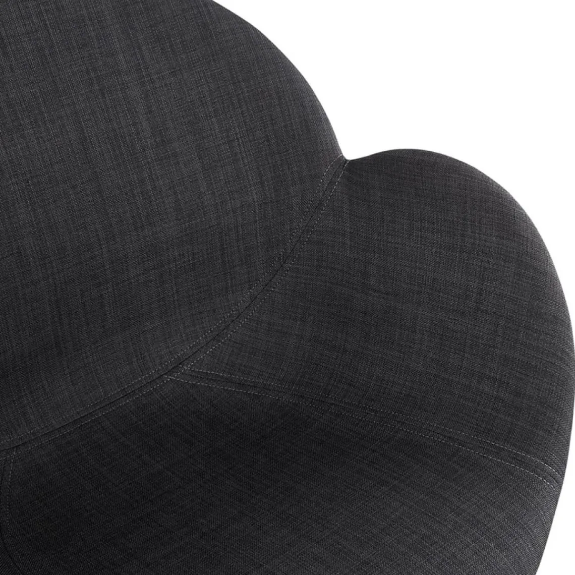 ALTEREGO Chaise avec accoudoirs 'LIBRA' en tissu gris foncé et métal noir Sale