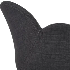 ALTEREGO Chaise avec accoudoirs 'LIBRA' en tissu gris foncé et métal noir Sale
