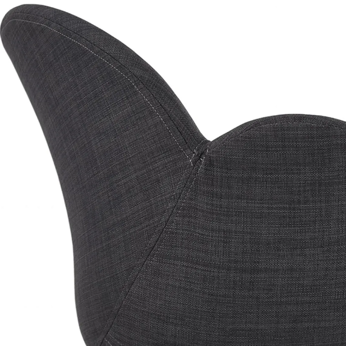 ALTEREGO Chaise avec accoudoirs 'LIBRA' en tissu gris foncé et métal noir Sale