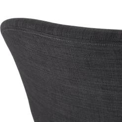 ALTEREGO Chaise avec accoudoirs 'LIBRA' en tissu gris foncé et métal noir Sale