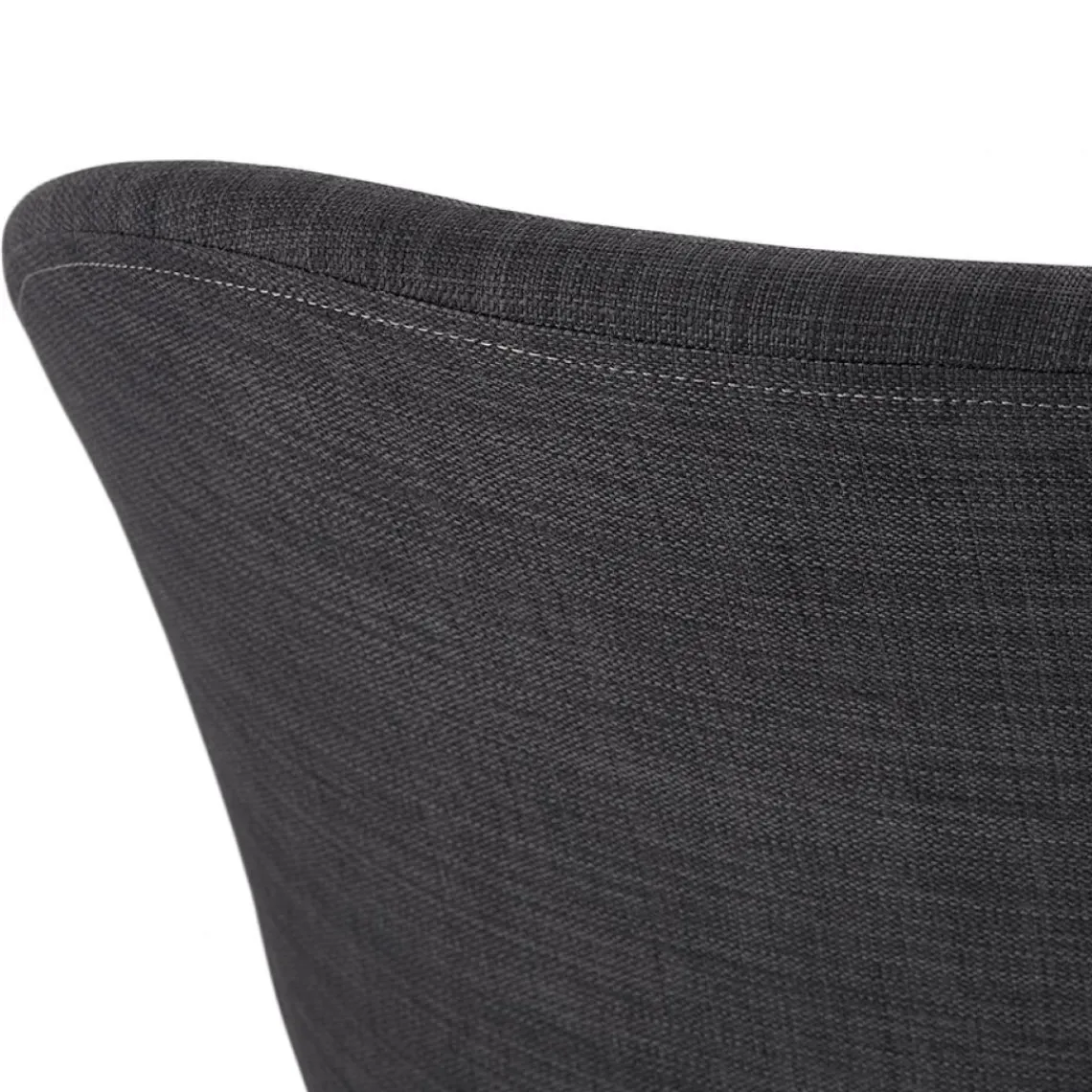 ALTEREGO Chaise avec accoudoirs 'LIBRA' en tissu gris foncé et métal noir Sale