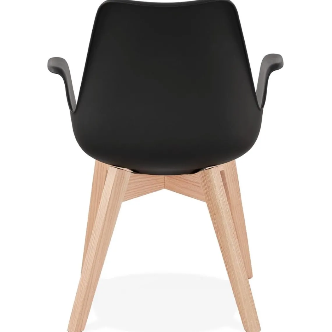 ALTEREGO Chaise avec accoudoirs 'MISTRAL' noire style scandinave Discount