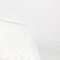 ALTEREGO Chaise avec accoudoirs perforée 'DRAK' blanche Hot