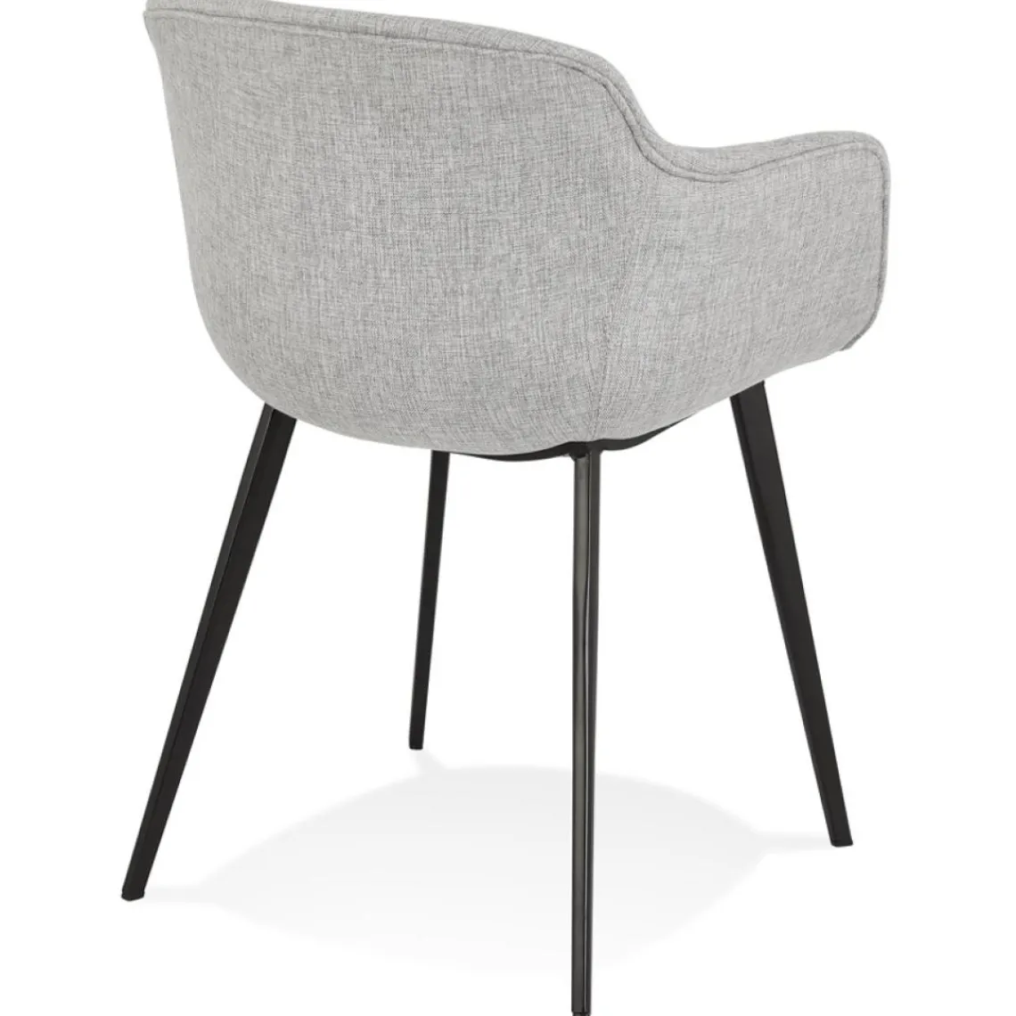 ALTEREGO Chaise avec accoudoirs 'RIGA' en tissu gris clair Hot