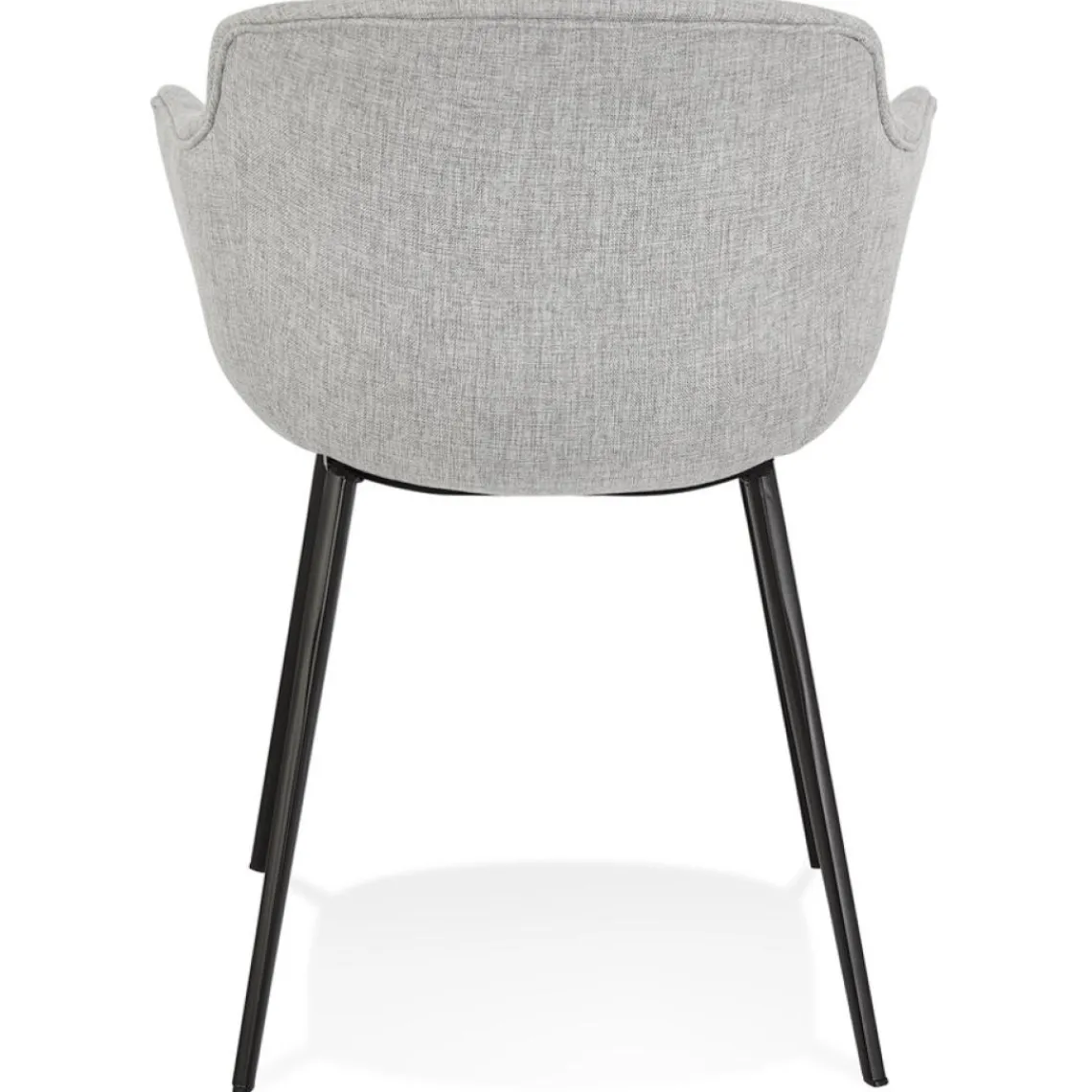 ALTEREGO Chaise avec accoudoirs 'RIGA' en tissu gris clair Hot