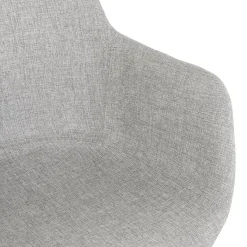 ALTEREGO Chaise avec accoudoirs 'RIGA' en tissu gris clair Hot