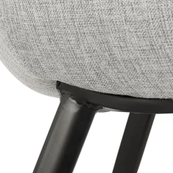 ALTEREGO Chaise avec accoudoirs 'RIGA' en tissu gris clair Hot