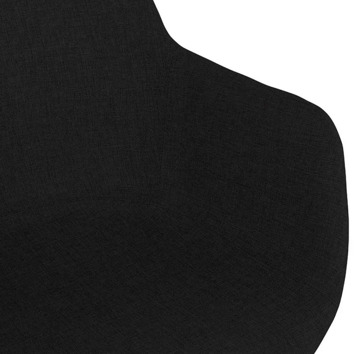 ALTEREGO Chaise avec accoudoirs 'RIGA' en tissu noir New