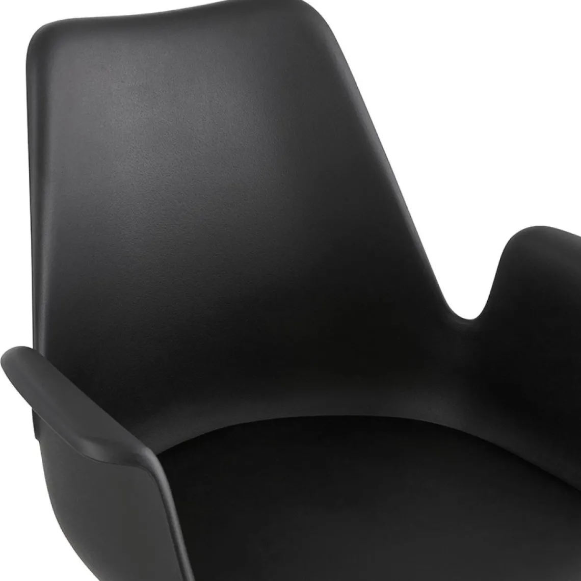ALTEREGO Chaise avec accoudoirs 'SALY' noire style industriel Hot