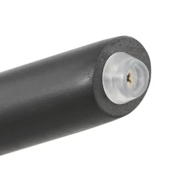 ALTEREGO Chaise avec accoudoirs 'ZALIK' noire avec pieds en bois noir