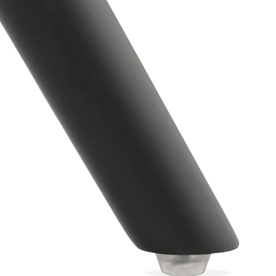 ALTEREGO Chaise avec accoudoirs 'ZALIK' noire avec pieds en bois noir