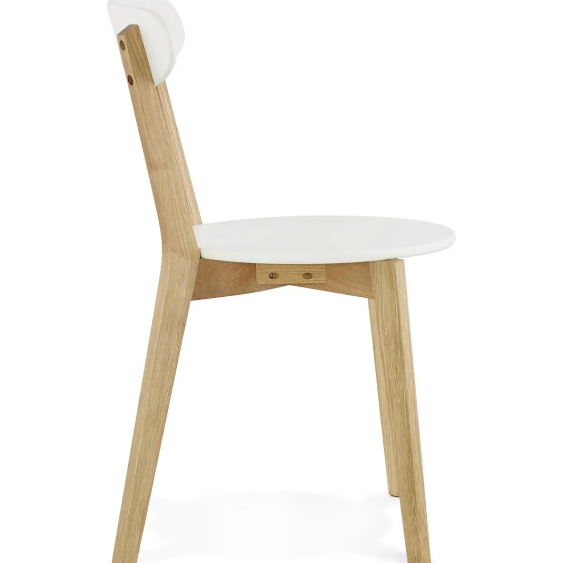 3S. x Home Chaise àcandinave blanche 45x52x80 cm LORIE Clearance