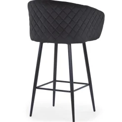 3S. x Home Chaise de bar Velours VENUS Noir New