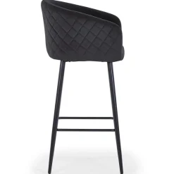 3S. x Home Chaise de bar Velours VENUS Noir New