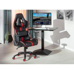 3S. x Home Chaise de bureau RATO RED Noir Rouge Sale