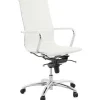 3S. x Home Chaise de Bureau blanc et chromé CHARMO New