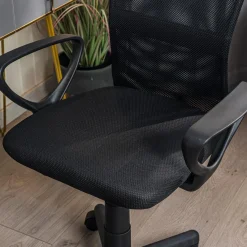 3S. x Home Chaise de bureau ergonomique réglable Noir Best