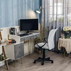 3S. x Home Chaise de bureau ergonomique réglable Blanc Online